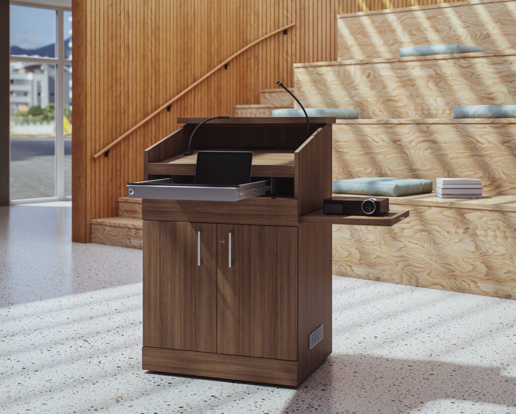 Union Electronic Floor Mobile Lectern